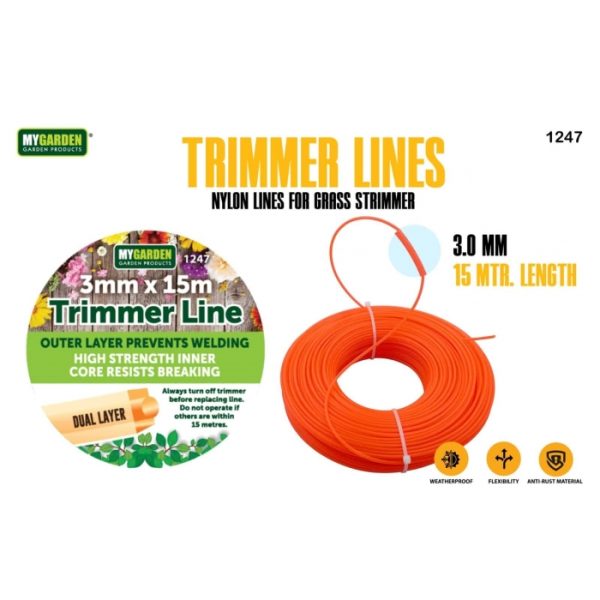 Nylon Trimmer Line 3 mm x 15 m