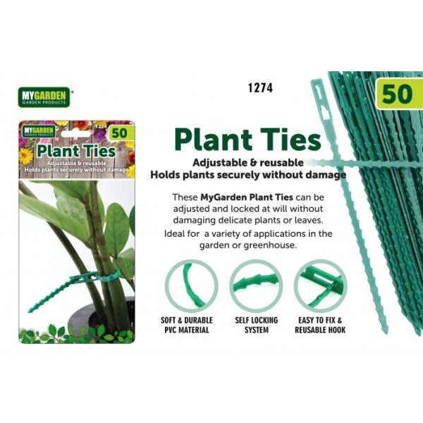 Plant Ties Adjustable & Reusable Pack Of 50