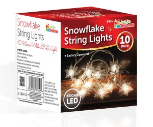 Snowflake Christmas Led String Lights Pack OF 10