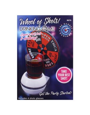Wheel Of Shot Drinking Party Game 4 Shots Glass
