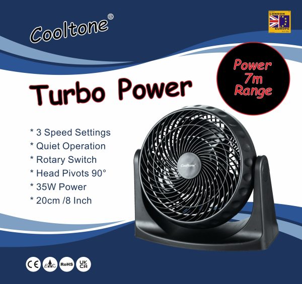 8In Plastic Stand Fan 35W Power