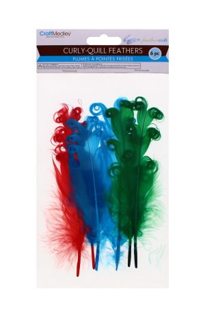 Curly-Quill Feathers Multi-Mix 6 pc