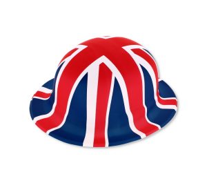 Union Jack Plastic Bowler Hat