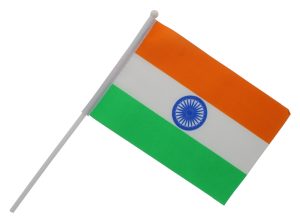 India Mini Flag With Pole