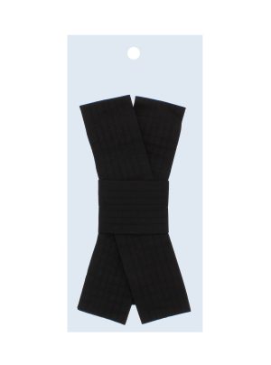Ladies Bow Belt Black Elasticated