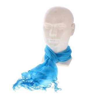 Tassel Scarf- Blue Turquoise & Paisley
