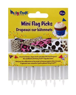 Party Craft Mini Flag Picks Safari