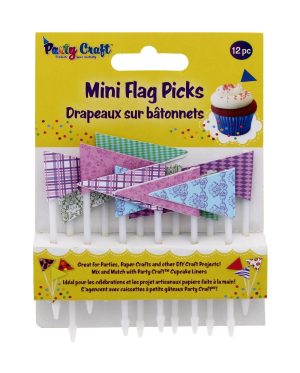 Party Craft Mini Flag Picks Pretty Patterns