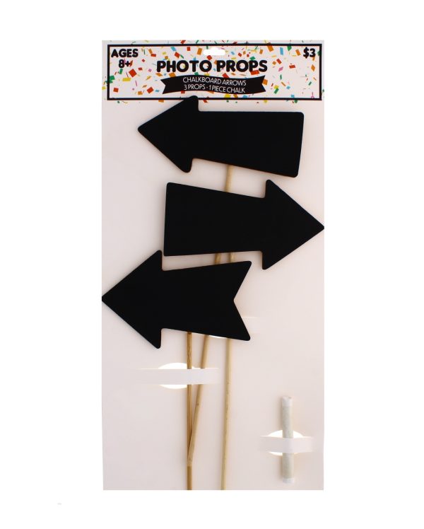 Photo Prop Chalkboard Arrow Sticks & Chalk 4 Pieces