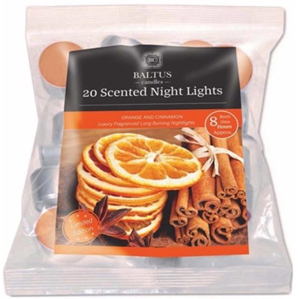 BALTUS NIGHT LIGHTS 8HRS SPICED ORANGE PK20