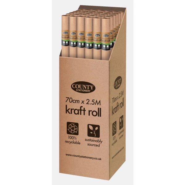 KRAFT ROLL 70CMX2.5M 70GSM