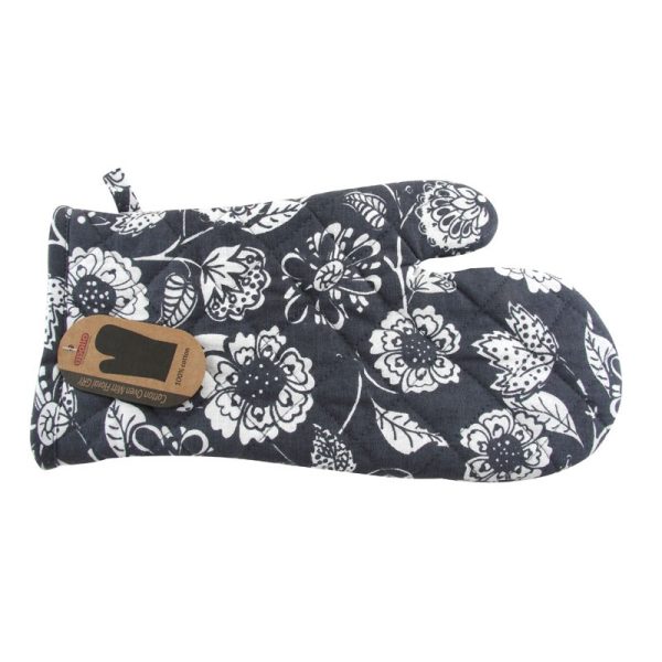 APOLLO OVEN MITT FLORAL GREY