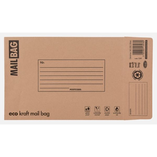 KRAFT MAIL BAGS SMALL PACK OF 25 160X230X50