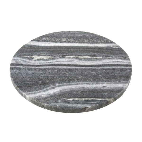 APOLLO MARBLE BOARD ROUND BLACK 30CM