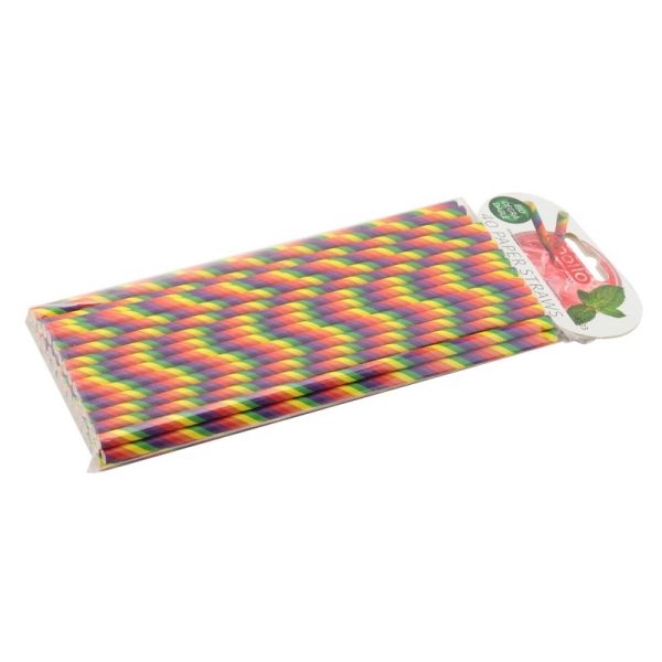 APOLLO PAPER STRAWS RAINBOW PACK OF 40