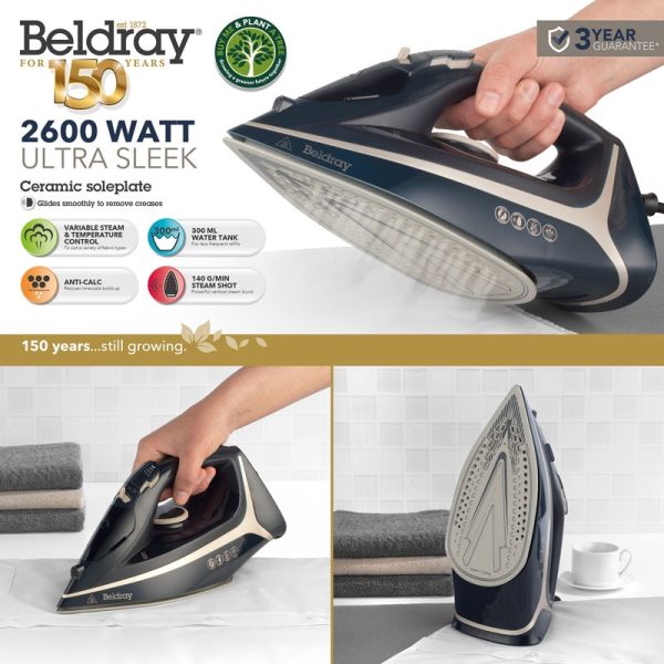 BELDRAY 2600W STEAM IRON BEL01526