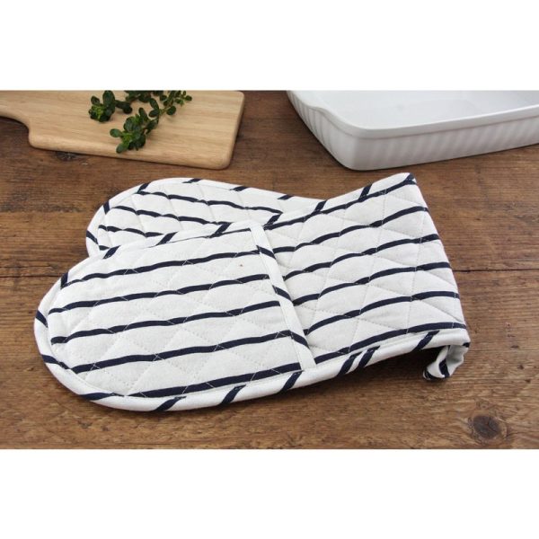 APOLLO DOUBLE OVEN GLOVE COTON STRIPES