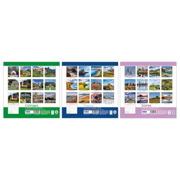 TALLON CALENDAR SQUARE SCENE 2025 PACK OF 12