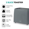 TOWER PRESTO PLASTIC 2 SLICE TOASTER GRAY 650W