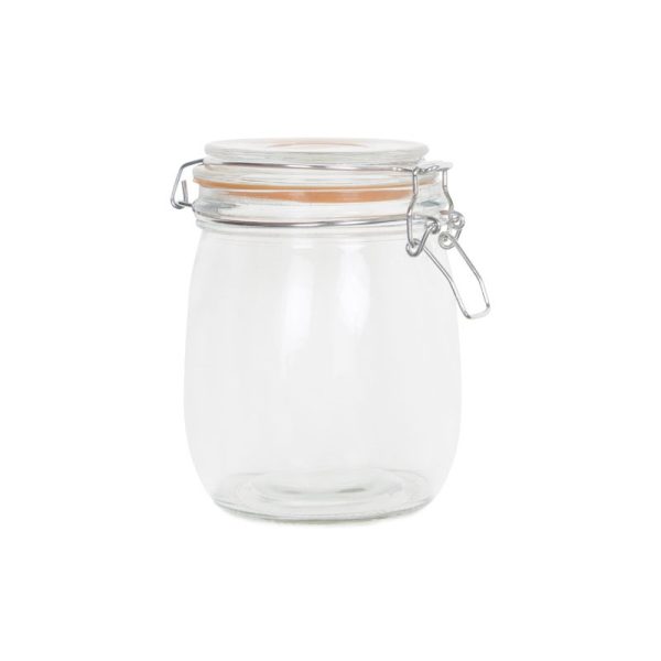 APOLLO GLASS CLIPSEAL JAR ROUND 1LTR