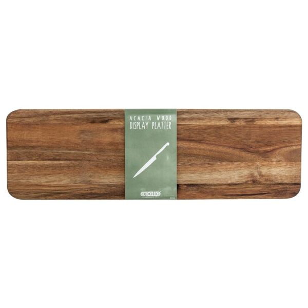 APOLLO ACACIA DISPLAY PLATTER RECTANGULAR 57x18CM