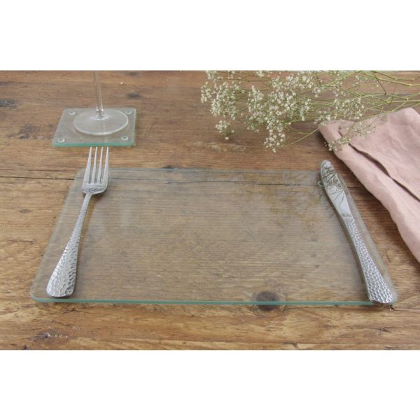 APOLLO GLASS PLACEMAT SET 6 20X30CM