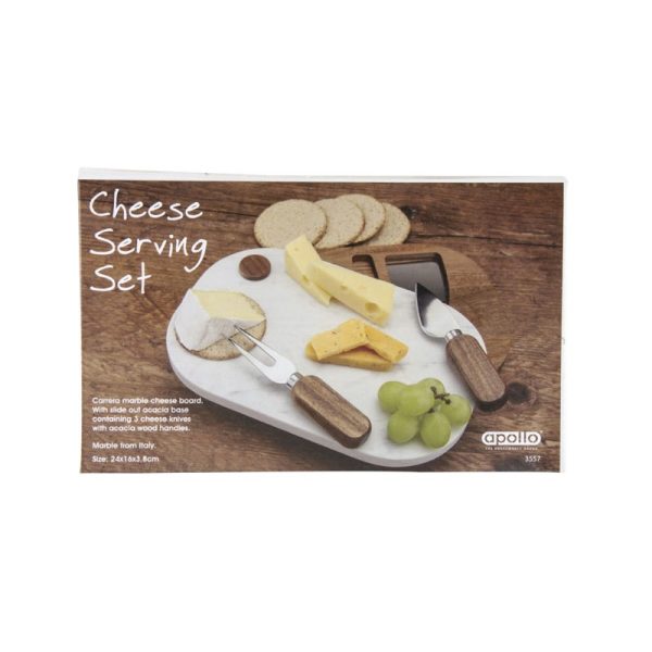 APOLLO MARBLE CHEESE BOARD SET