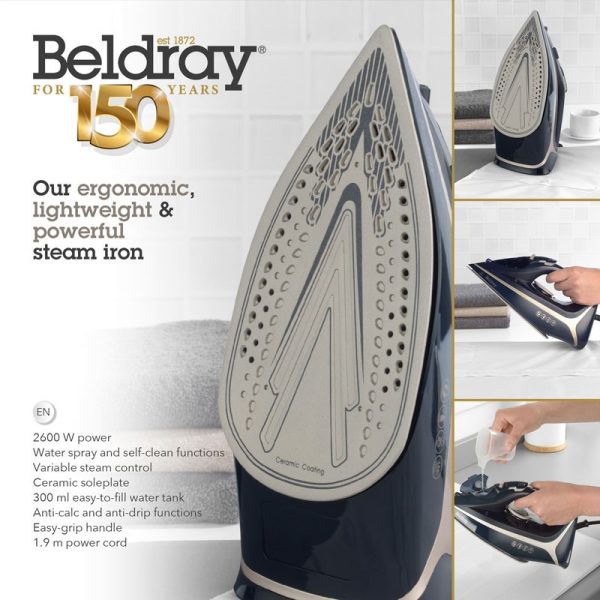 BELDRAY 2600W STEAM IRON BEL01526