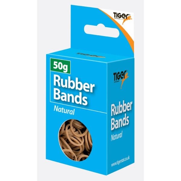 TIGER RUBBER BANDS 50G NATURAL