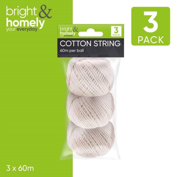 BRIGHT & HOMELY COTTON STRING 60M 3PCS