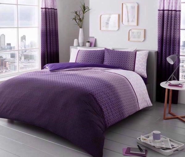 DUVET HALF SET DOUBLE URBAN OMBRE PURPLE