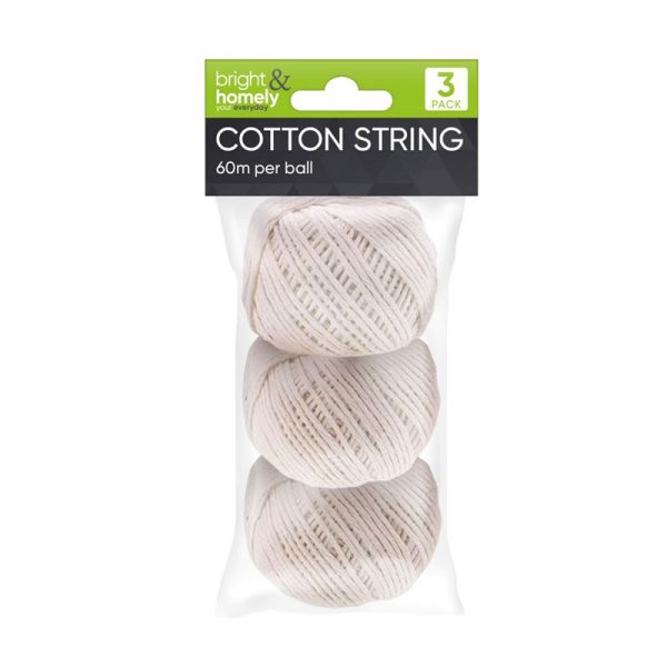 BRIGHT & HOMELY COTTON STRING 60M 3PCS