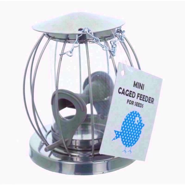 WILD BIRD MINI CAGED SEED FEEDER