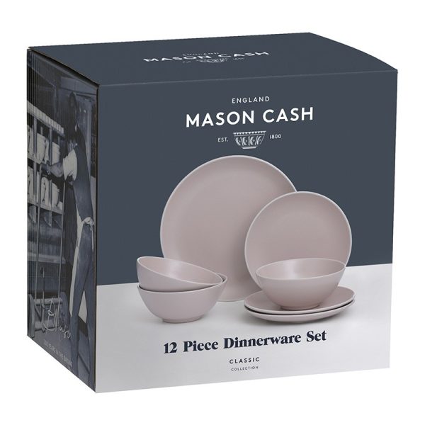 MASON CASH CLASSIC DINNER SET PINK 12PC