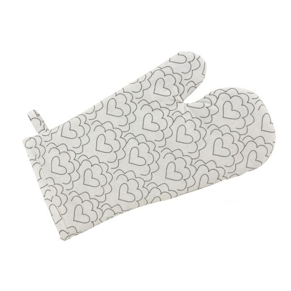 APOLLO OVEN MITT HEARTS WHITE