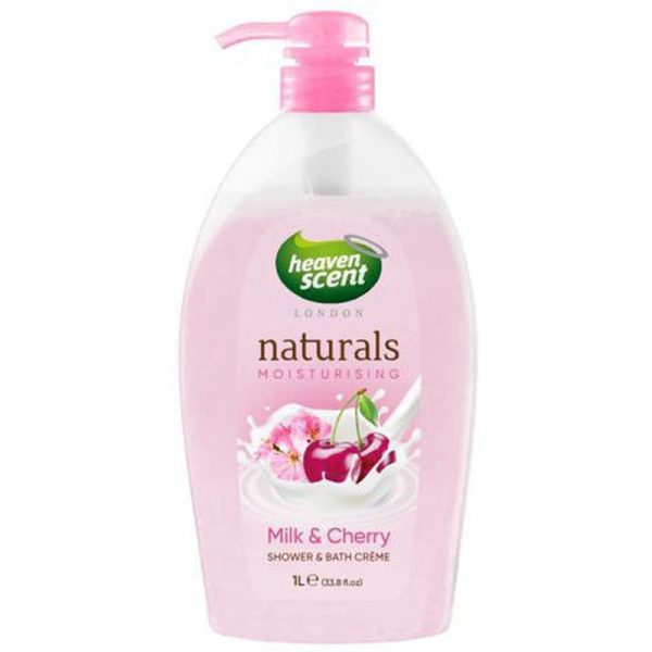 HEAVEN SCENT BATH MILK & CHERRY 1L Pack Of 6