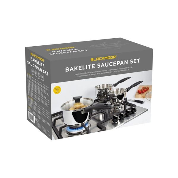 BLACKMOOR SAUCEPAN SET STAINLESS STEEL 5PC