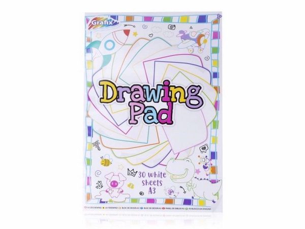 DRAWING PAD A3 WHITE 30SHTS