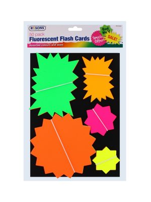 Fluorescent Flash Cards 50pk