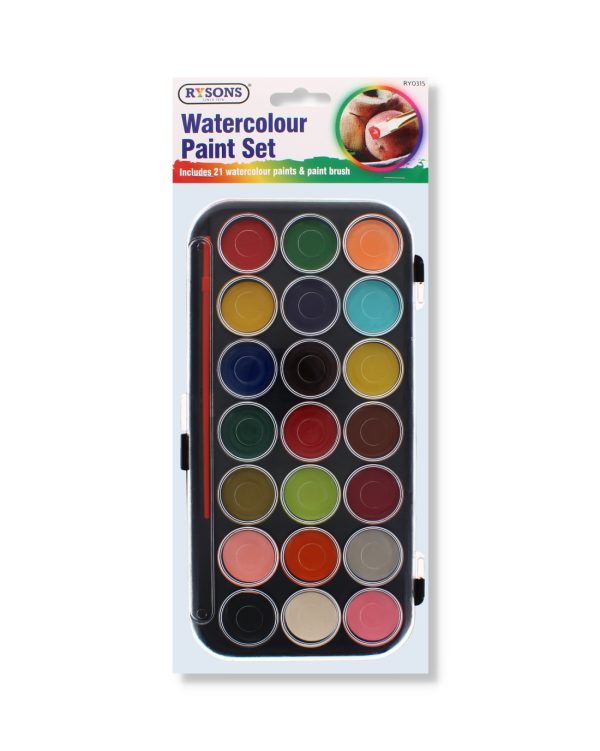 Watercolour Set 21 Paints & Brush