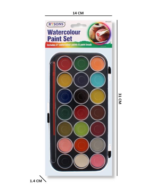 Watercolour Set 21 Paints & Brush