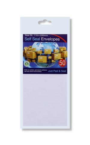 Size DL White Self Seal Envelopes pack of 50