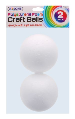 Polystyrene Foam Craft Balls 2 Pack