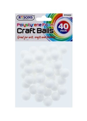 Polystyrene Foam Craft Balls, 40Pk