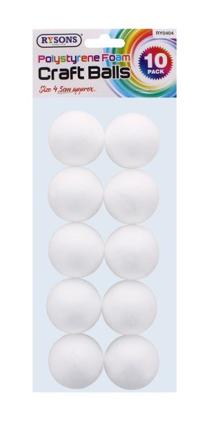 Polystyrene Foam Craft Balls 10 Pack