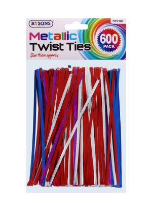 Metallic Twist Ties 600 Pack