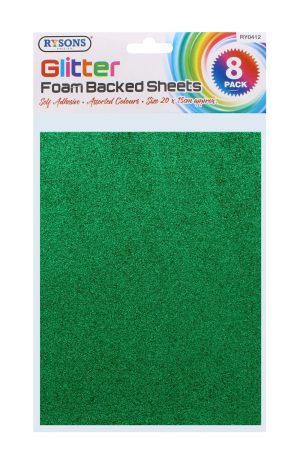 Glitter Foam Backed Sheets Pack Of 8