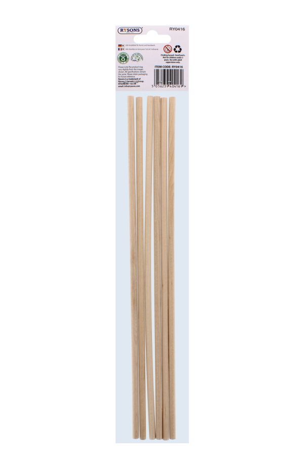 Wood Dowels 6 pc