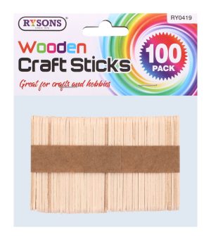 Wooden Craft Sticks pack of 100