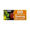 Heavy Duty Swing Bin Liners Roll Pack Of 60